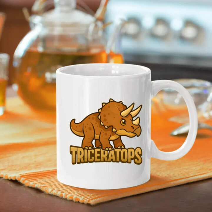 Triceratops Dinosaurov - keramický hrnček s potlačou