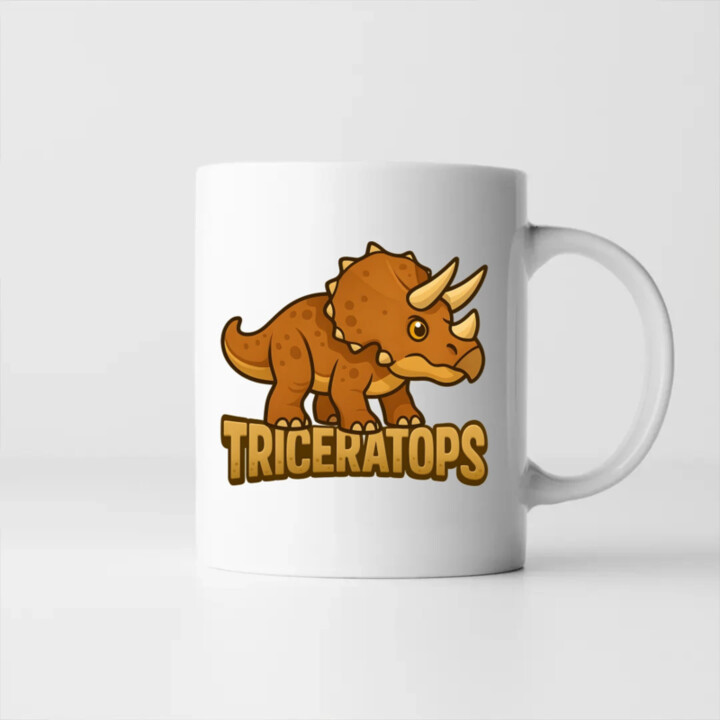 Triceratops Dinosaurov - keramický hrnček s potlačou
