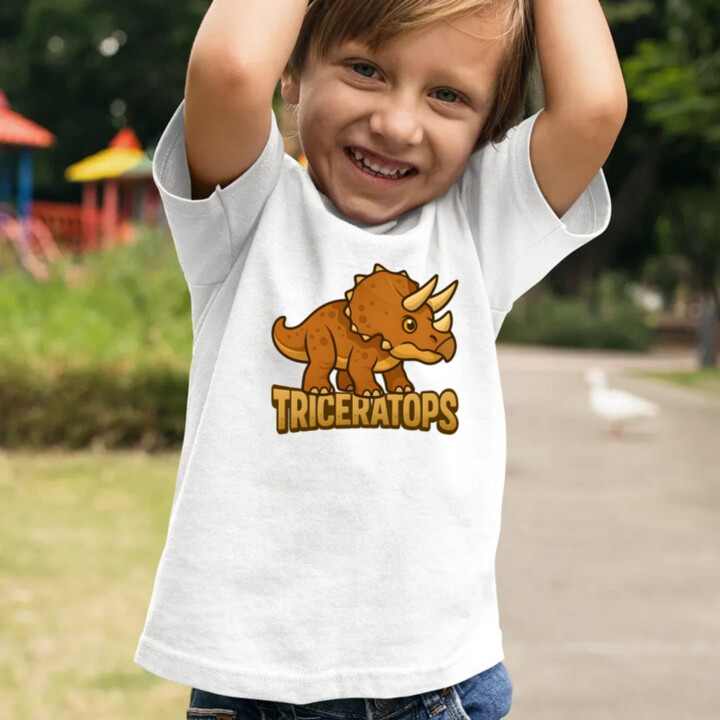 Triceratops Dinosaurov - detské tričko s potlačou