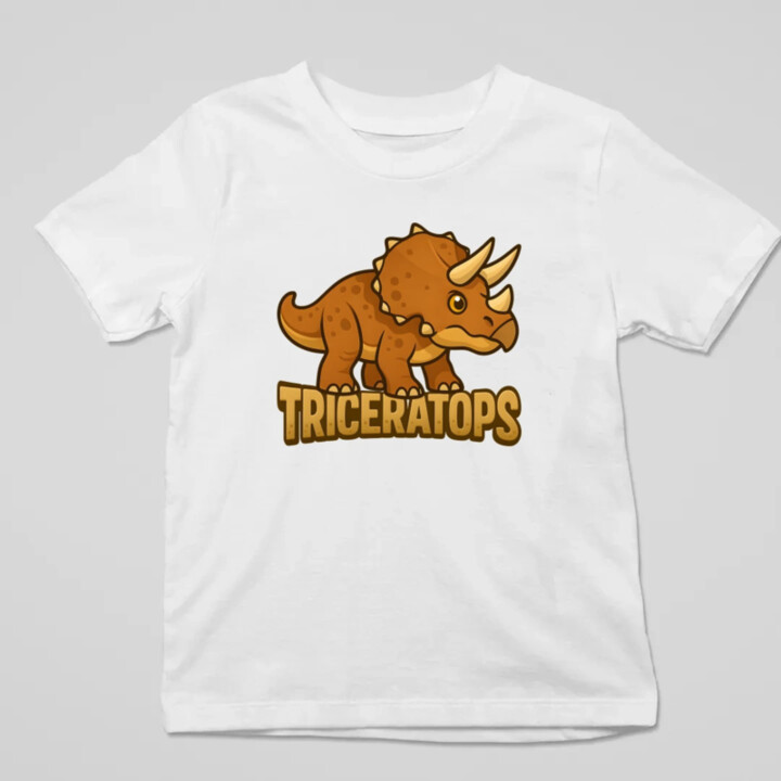 Triceratops Dinosaurov - detské tričko s potlačou