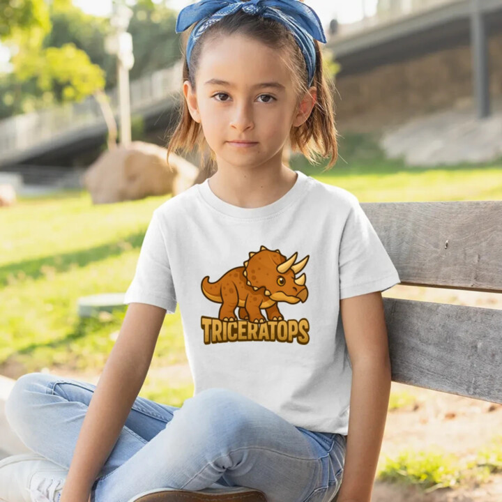 Triceratops Dinosaurov - detské tričko s potlačou
