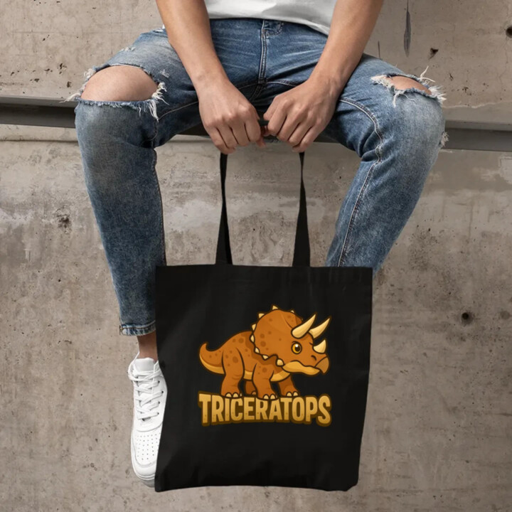 Triceratops Dinosaurov - taška s potlačou