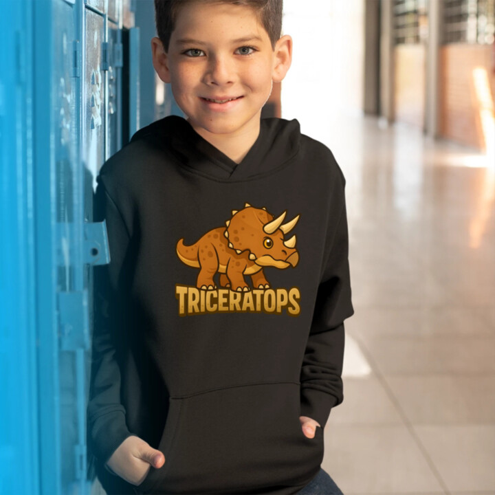 Triceratops Dinosaurov - detská mikina s kapucňou