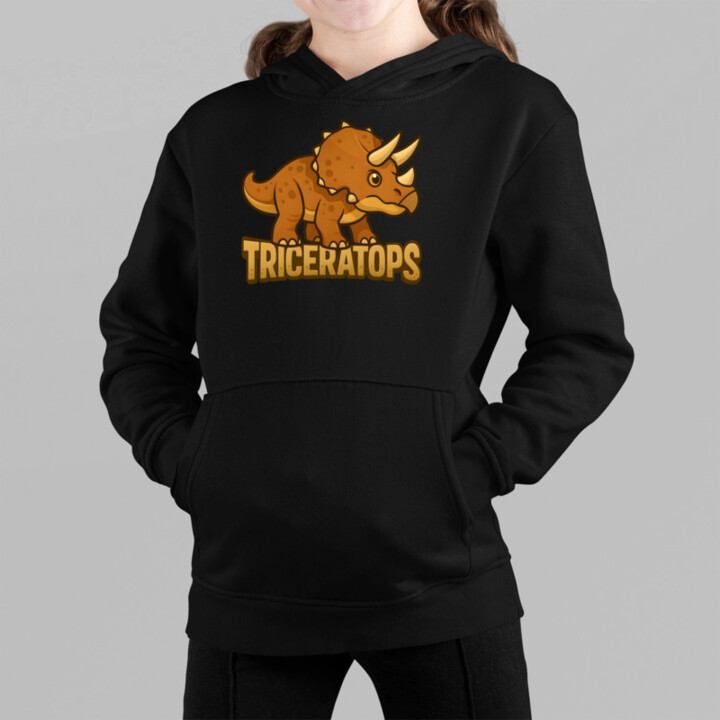 Triceratops Dinosaurov - detská mikina s kapucňou