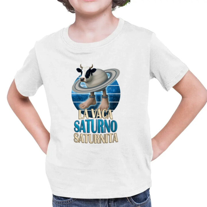 La Vaca Saturno Saturnita - Italian brainrot - krava Saturn - detské tričko s potlačou