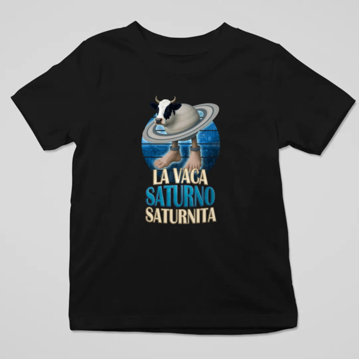 La Vaca Saturno Saturnita - Italian brainrot - krava Saturn - detské tričko s potlačou