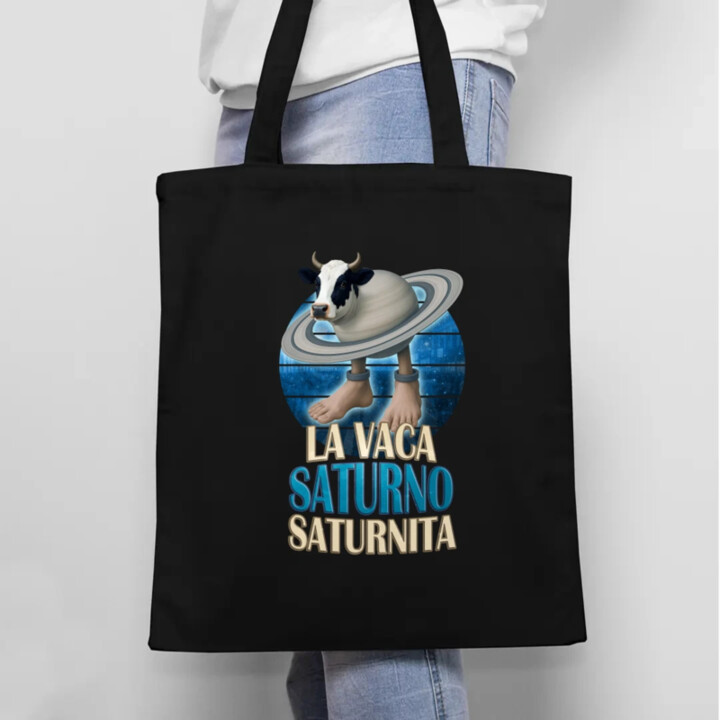 La Vaca Saturno Saturnita - Italian brainrot - krava Saturn - taška s potlačou