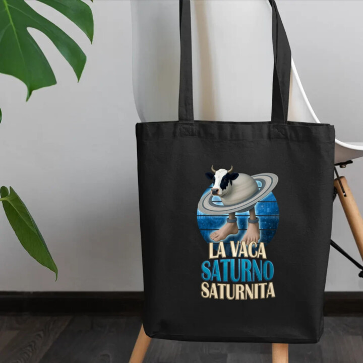 La Vaca Saturno Saturnita - Italian brainrot - krava Saturn - taška s potlačou