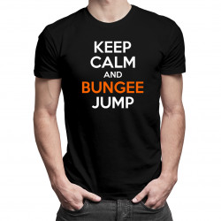 Keep calm and bungee jump - Pánske tričko s potlačou