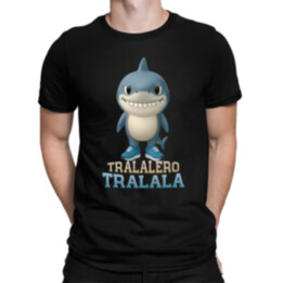 Tralalero Tralala Baby Bubu - Italian Brainrot - žralok v čižmách - pánske tričko s potlačou