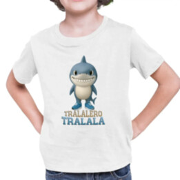 Tralalero Tralala Baby Bubu - Italian Brainrot - žralok v čižmách - detské tričko s potlačou