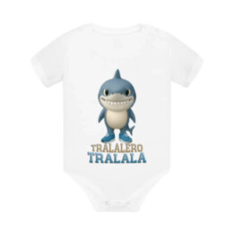 Tralalero Tralala Baby Bubu - Italian Brainrot - žralok v čižmách  - body s potlačou