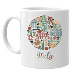 Italy - Taliansko - keramický hrnček s potlačou