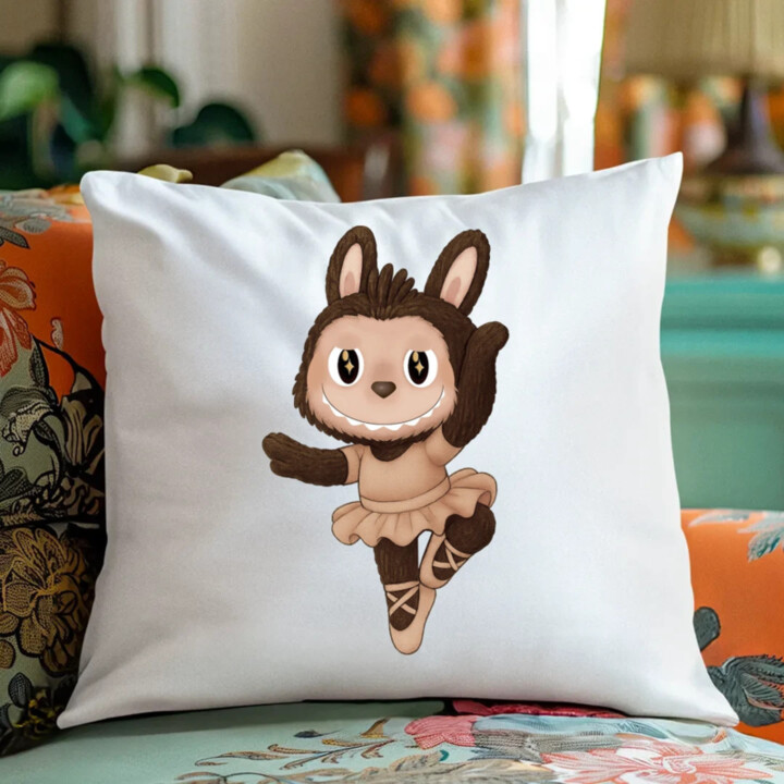 Plyšový Maskot Bubu Ballerina - vankúš s potlačou pro fanoušky Labubu