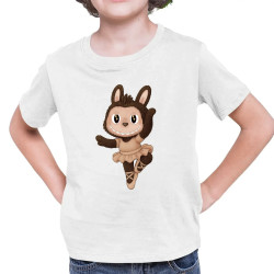 Plyšový Maskot Bubu Ballerina - detské tričko s potlačou pro fanoušky Labubu