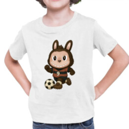 Plyšový Maskot Bubu Futbalista - detské tričko s potlačou pro fanoušky Labubu