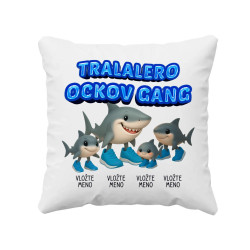 Tralalero ockov gang - tri deti - Italian Brainrot - vankúš s potlačou