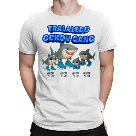 Tralalero ockov gang - tri deti - Italian Brainrot - pánske tričko s potlačou