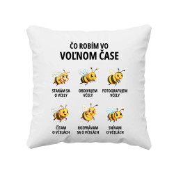 Čo robím vo voľnom čase - včely - vankúš s potlačou