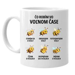 Čo robím vo voľnom čase - včely - keramický hrnček s potlačou