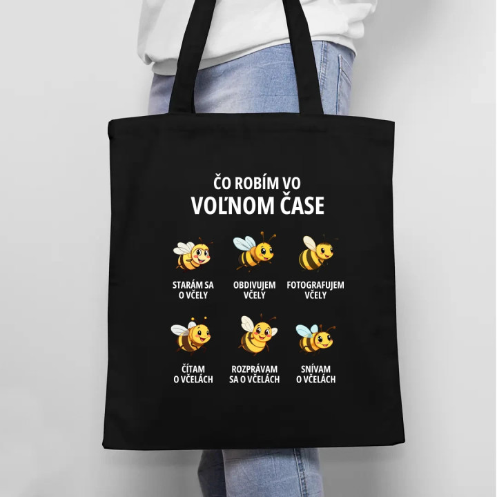 Čo robím vo voľnom čase - včely - taška s potlačou