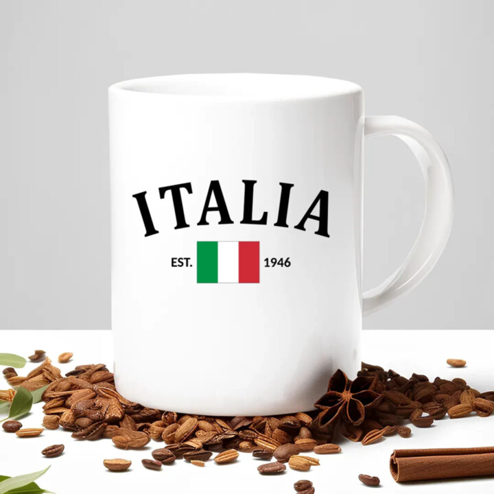 Italia - 1946 - Taliansko - keramický hrnček s potlačou