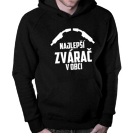Najlepší zvárač v obci - Pánska mikina s kapucňou