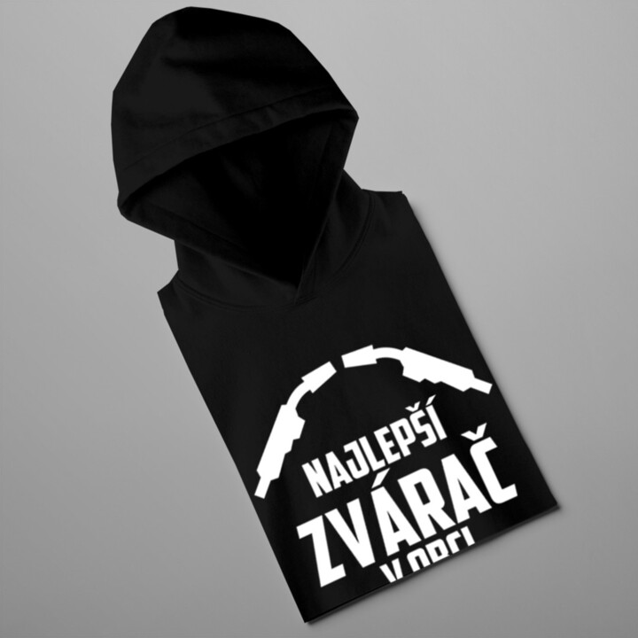 Najlepší zvárač v obci - Pánska mikina s kapucňou