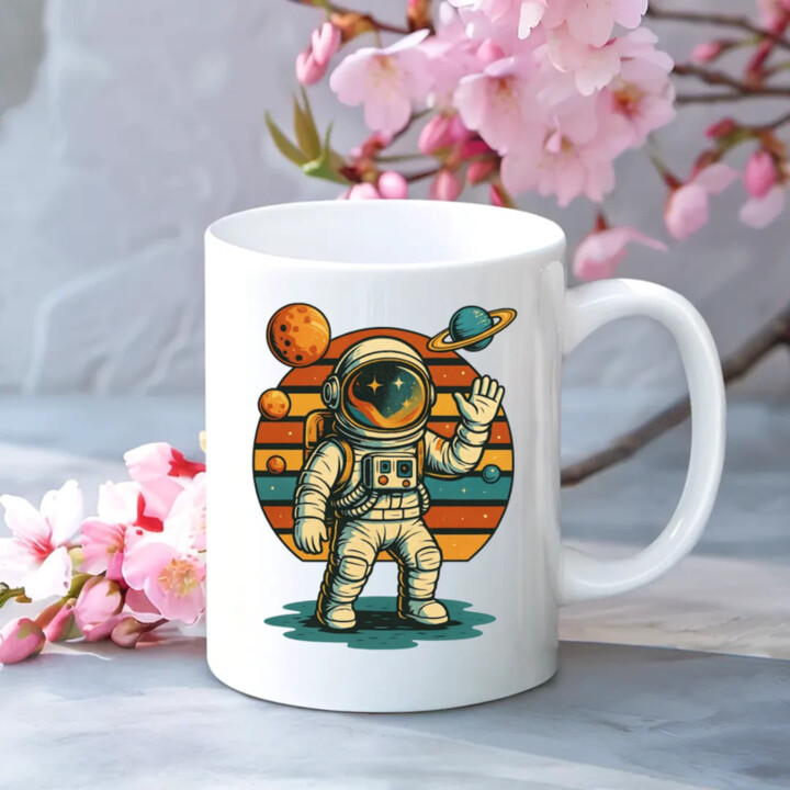 Astronaut - keramický hrnček s potlačou