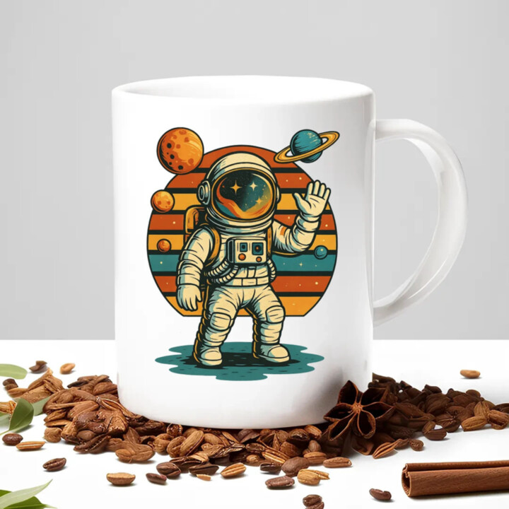 Astronaut - keramický hrnček s potlačou