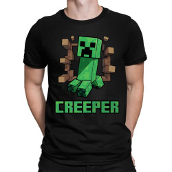 Creeper - pánske tričko s potlačou pre fanúšikov hry Minecraft