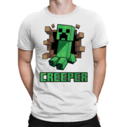Creeper - pánske tričko s potlačou pre fanúšikov hry Minecraft
