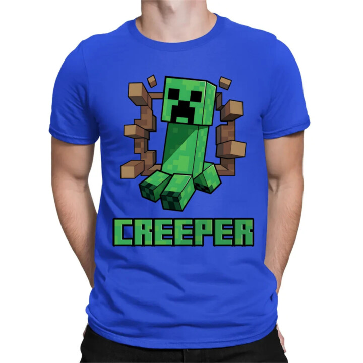 Creeper - pánske tričko s potlačou pre fanúšikov hry Minecraft