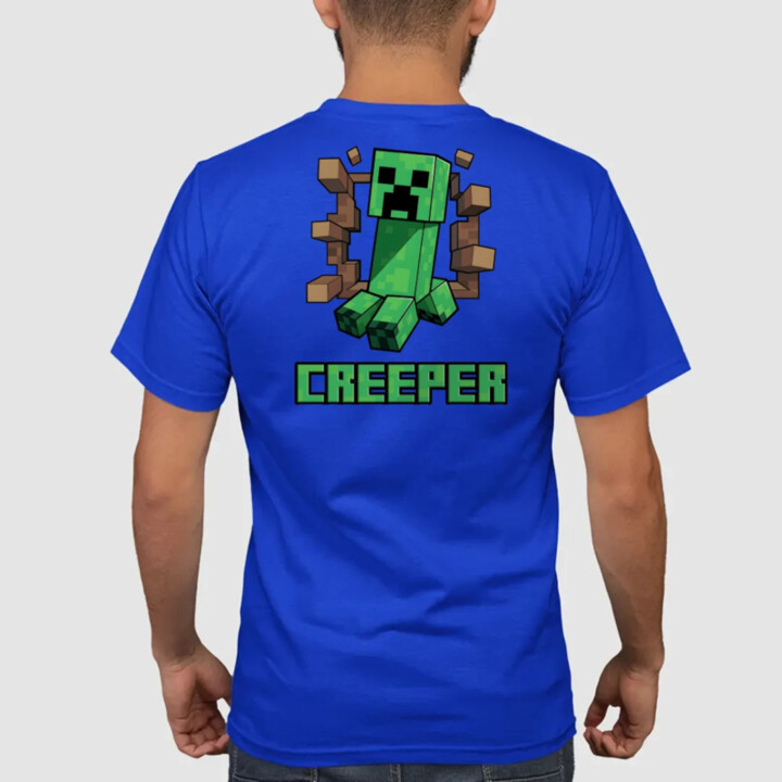 Creeper - pánske tričko s potlačou pre fanúšikov hry Minecraft