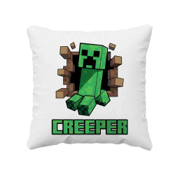 Creeper - vankúš s potlačou pre fanúšikov hry Minecraft