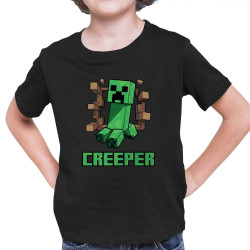 Creeper - detské tričko s potlačou pre fanúšikov hry Minecraft