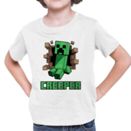 Creeper - detské tričko s potlačou pre fanúšikov hry Minecraft
