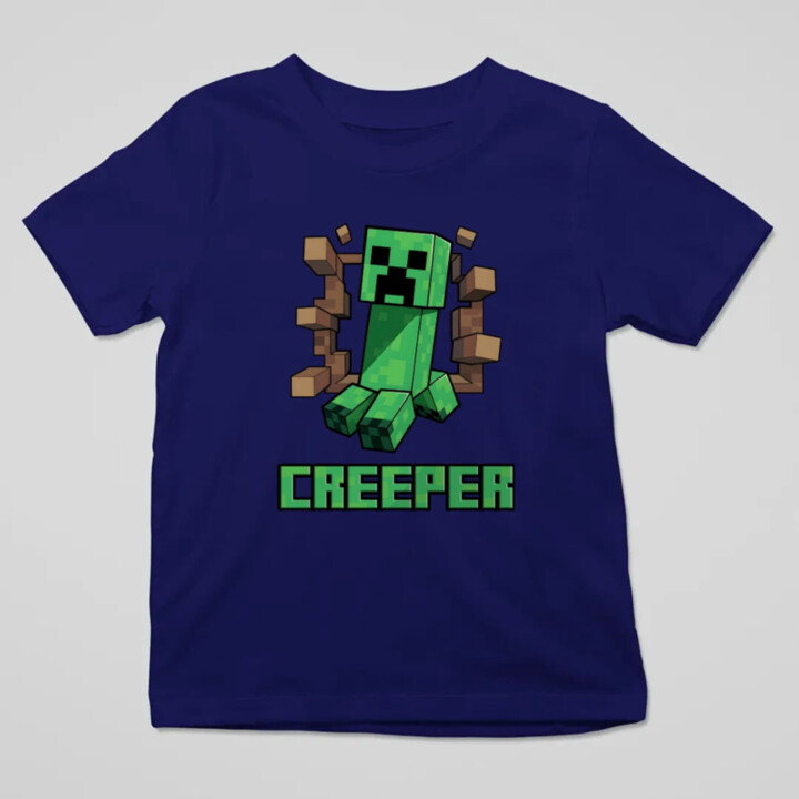 Creeper - detské tričko s potlačou pre fanúšikov hry Minecraft
