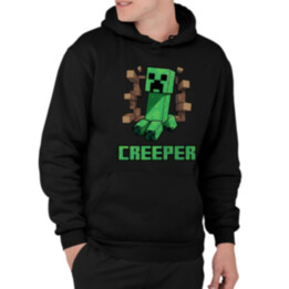 Creeper  - pánska mikina s potlačou pre fanúšikov hry Minecraft