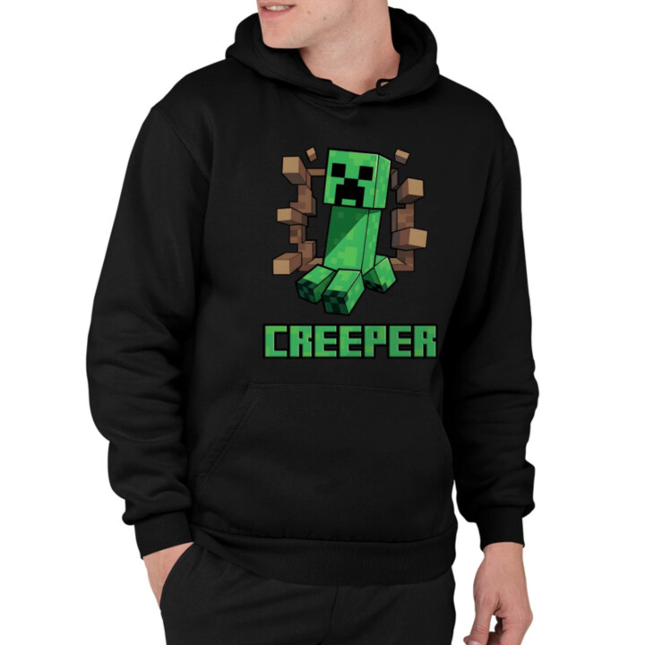 Creeper  - pánska mikina s potlačou pre fanúšikov hry Minecraft