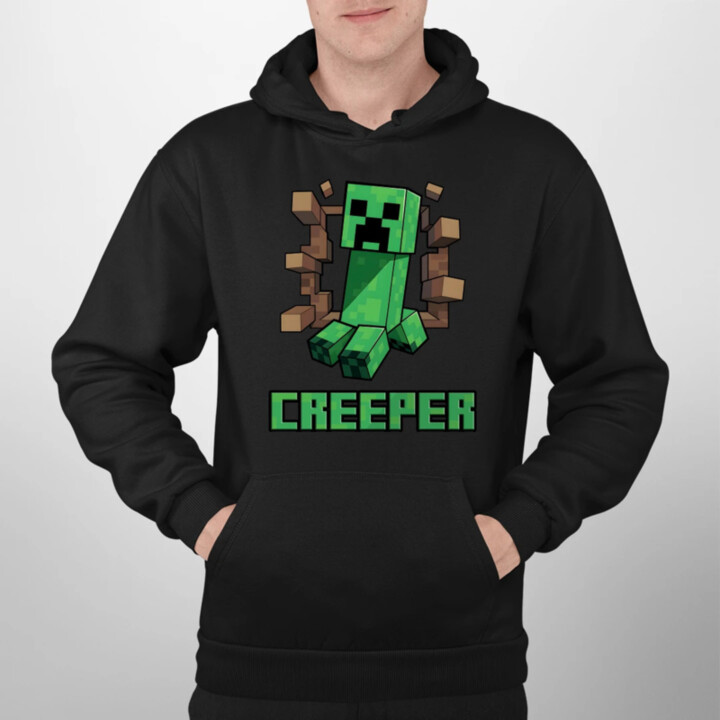 Creeper  - pánska mikina s potlačou pre fanúšikov hry Minecraft