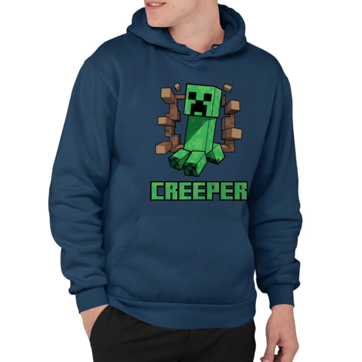 Creeper  - pánska mikina s potlačou pre fanúšikov hry Minecraft
