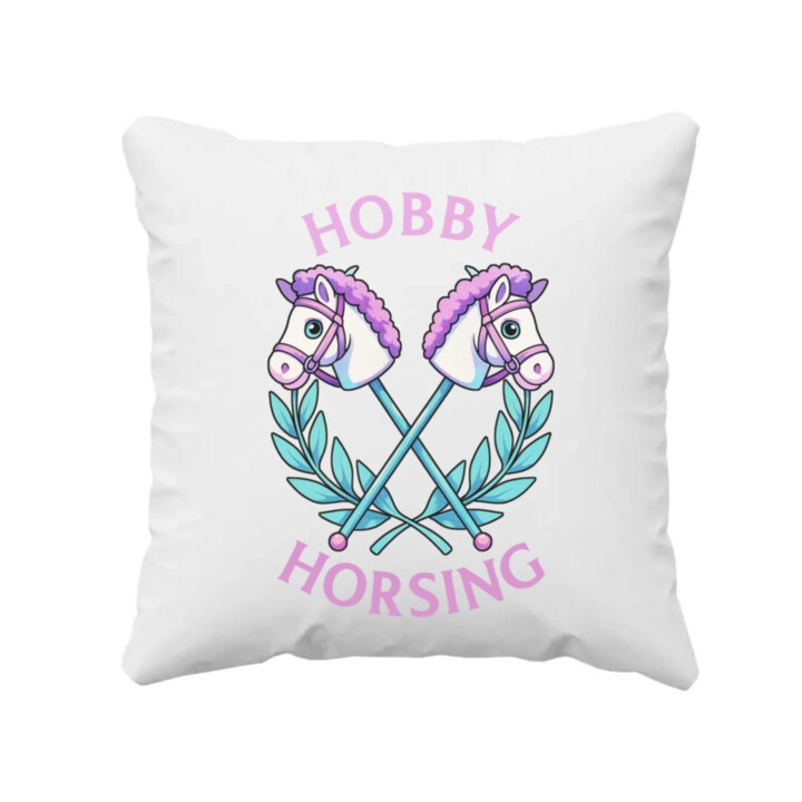 Hobby horsing - vankúš s potlačou