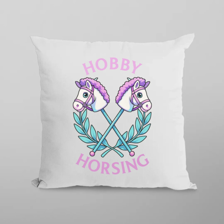 Hobby horsing - vankúš s potlačou