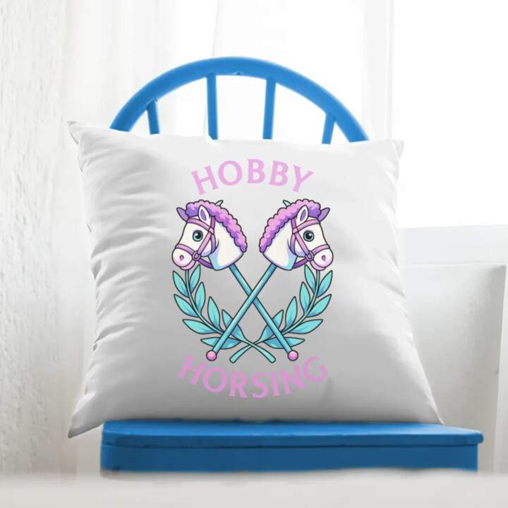 Hobby horsing - vankúš s potlačou