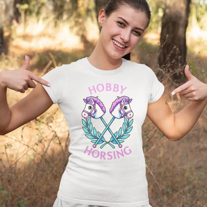 Hobby horsing - dámske tričko s potlačou