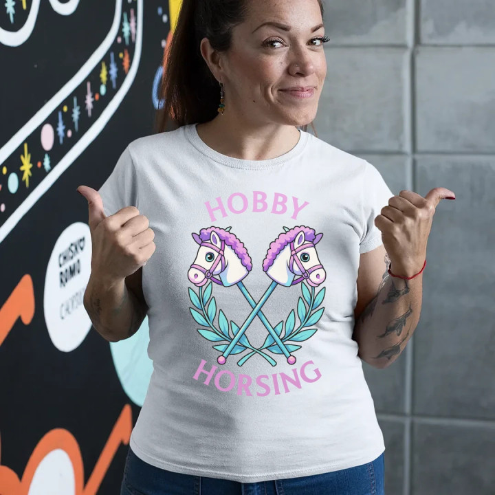 Hobby horsing - dámske tričko s potlačou