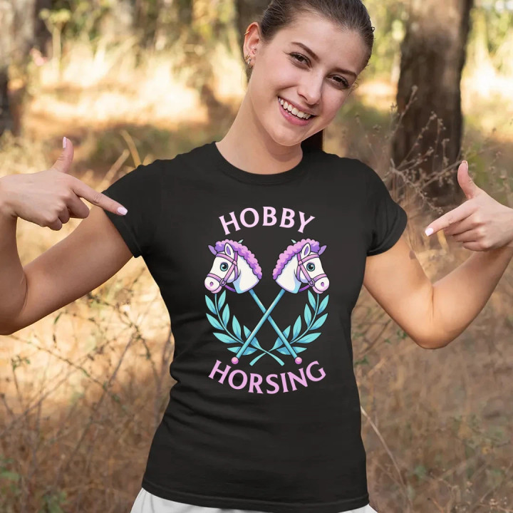 Hobby horsing - dámske tričko s potlačou