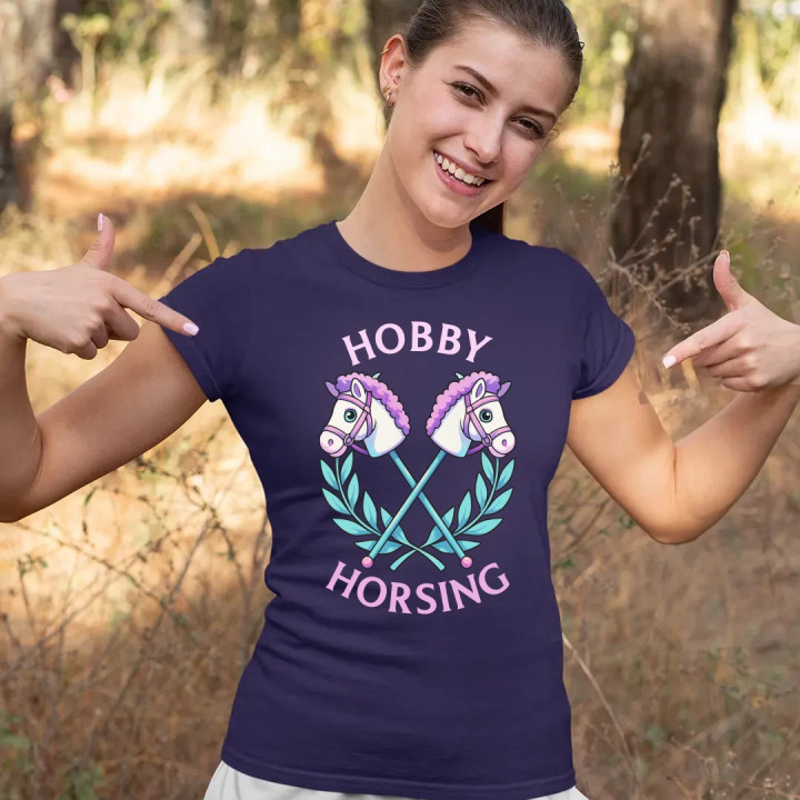 Hobby horsing - dámske tričko s potlačou
