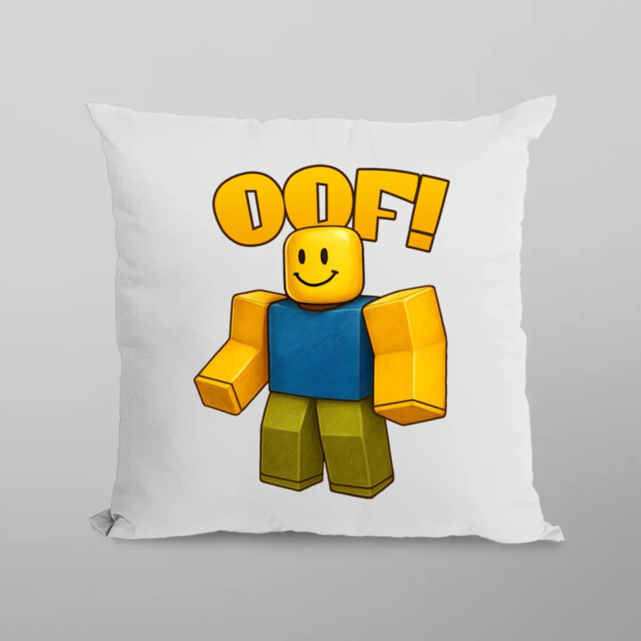 Oof - vankúš s potlačou pre fanúšikov hry Roblox